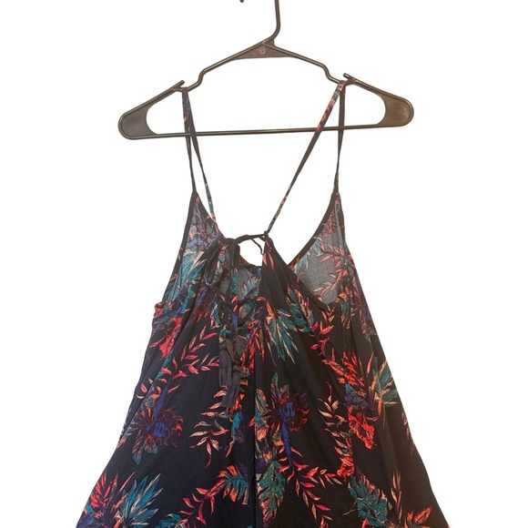 Roxy Floral Print Romper Sleeveless Tie Back Casual Summer Outfit XS - Picture 3 of 4
